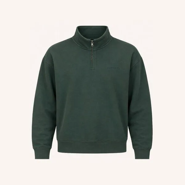 NORDLICHT NORDLICHT Half-Zip Sweater Flinn, Grün, – Produktbild 3 von 4