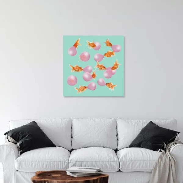 Photocircle Photocircle Wandbild / Kunstdruck / Poster / Leinwand - Bubblegum Goldfish – Produktbild 2 von 4