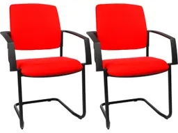 Topstar Topstar Freischwinger "BtoB 20" mit Armlehnen Rücken gepolstert rot, 2 Stk. – Produktbild 1 von 1