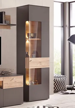 FORTE Vitrine Como Vitrine, Glastüre, LED Beleuchtung, Soft Close Linksanschlag – Produktbild 1 von 1