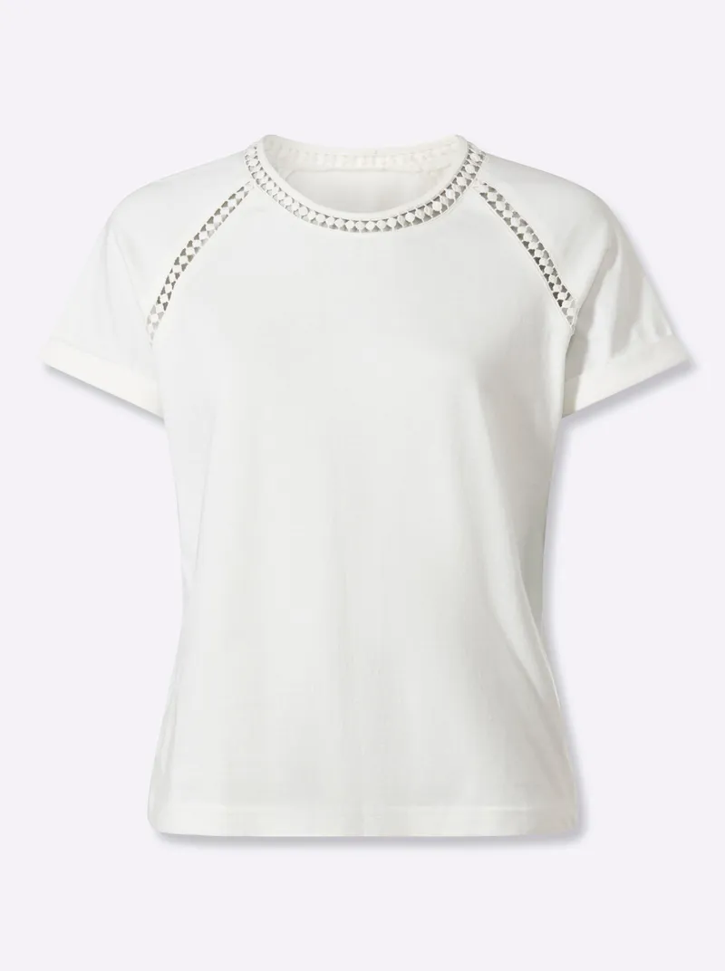 Witt Rundhalsshirt ecru, Ecru, – Produktbild 1 von 2