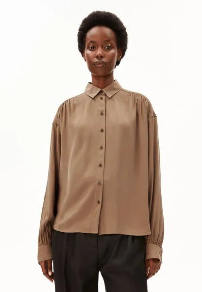 ARMEDANGELS ARMEDANGELS EFINARAA Damen Bluse aus 100% LENZING ECOVERO Viskose, Amberwood, – Produktbild 1 von 3