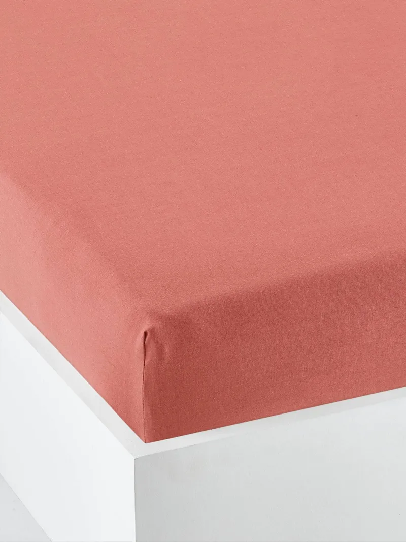 Vertbaudet Baby Spannbettlaken, Altrosa, – Produktbild 1 von 2