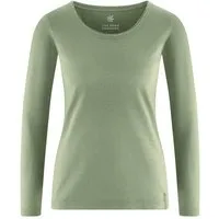 HempAge HempAge Damen Langarmshirt THC LINE Hanf/Biobaumwolle, Cactus (grün), – Produktbild 1 von 2