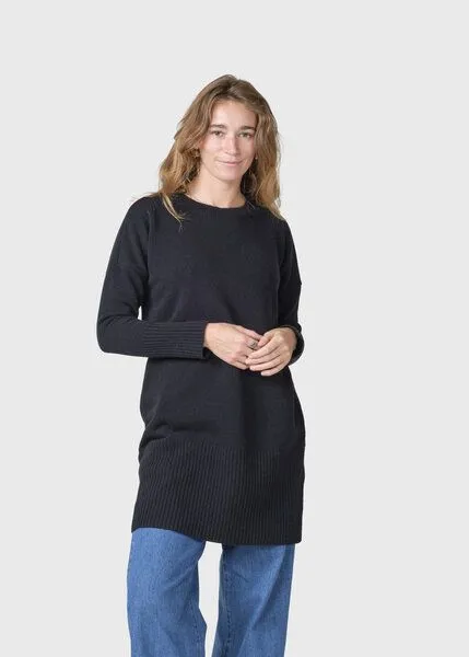 Klitmøller Collective Klitmøller Collective Langarm-Strickkleid Thea, Black, – Produktbild 3 von 4