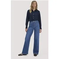 hessnatur hessnatur Jeans ALVA High Rise Wide Leg aus Bio-Denim, Pure blue, – Produktbild 2 von 8