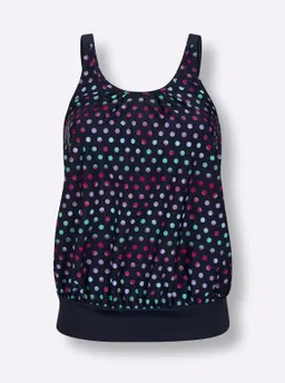 feel good Oversized-Tankini-Top marine-magenta-bedruckt – Produktbild 1 von 1