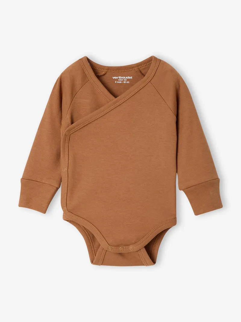 Vertbaudet Vertbaudet 5er-Pack Wickelbodys Baby langärmlig, Karamell, – Produktbild 2 von 4