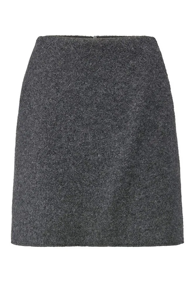 hessnatur hessnatur Strickrock aus reiner Bio-Merinowolle (1-tlg), Schwarz, – Produktbild 2 von 5