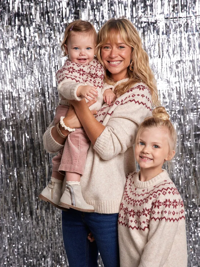 Envie De Fraise Damen Weihnachts-Pullover Jacquardstrick-Capsule ENVIE DE FRAISE, Wollweiß, – Produktbild 1 von 4