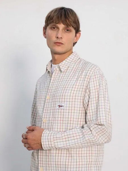 Rotholz Rotholz Hemd - Casual Shirt - aus Biobaumwolle, Off-white check (mehrfarbig), – Produktbild 2 von 4