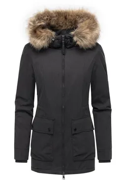 ragwear ragwear Kurzmantel Monadetta Warm Kurzer Wintermantel mit Kunstfellbesatz – Produktbild 1 von 1