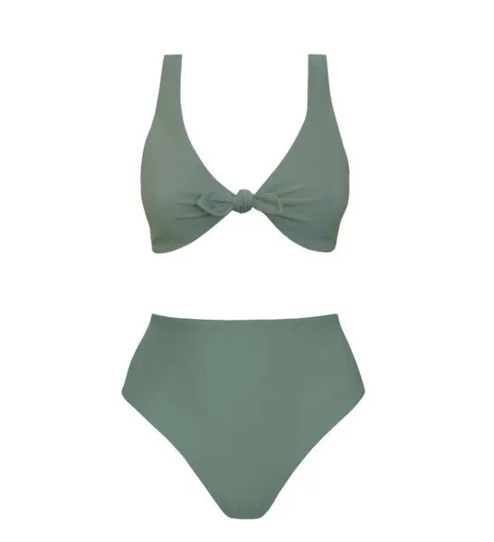 Anekdot Anekdot Bikini Set Line Top + Skyline High Slip, Sage (green), – Produktbild 1 von 2
