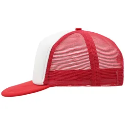 Myrtle Beach myrtle beach 5 Panel Mesh Cap mit flachem Schild MB6207 Gr. one size white/red – Produktbild 1 von 1