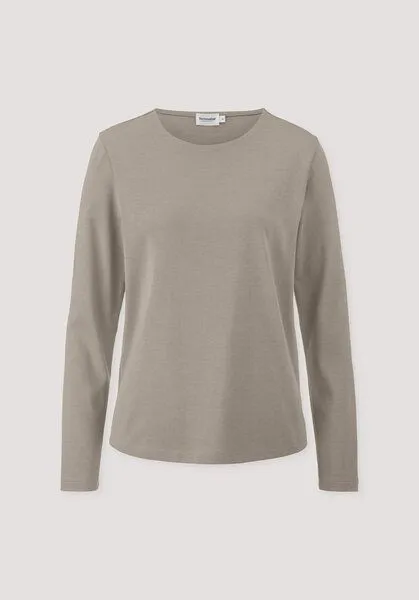 hessnatur hessnatur Langarmshirt aus reiner Bio-Baumwolle, Taupe, – Produktbild 4 von 4