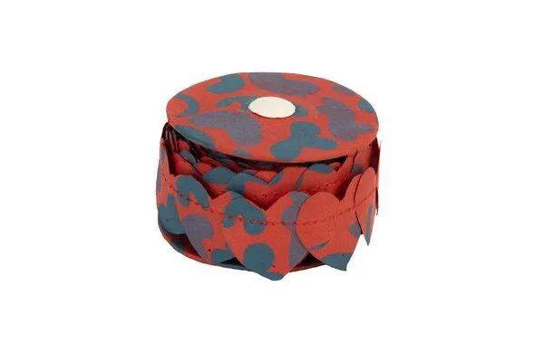El Puente El Puente Geschenkband | Fair Trade & Handmade aus Bangladesch, Blau,grau,rot, – Produktbild 1 von 2