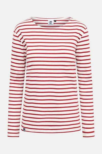 Hanseheld Hanseheld Streifenshirt Damen aus Baumwolle (Bio), Natur-rot, – Produktbild 1 von 4