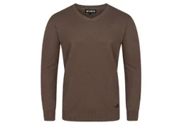 riverso Sweatshirt Herren V-Neck Pullover RIVEmil Regular Fit Organic Cotton Bio Basic Longsleeve Shirt aus 100% Baumwolle – Produktbild 1 von 1
