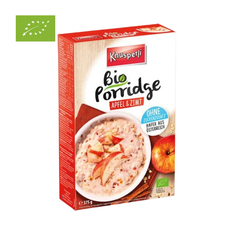 Knusperli Knusperli Bio Porridge Apfel & Zimt, ohne Zuckerzusatz, 375g – Produktbild 1 von 1