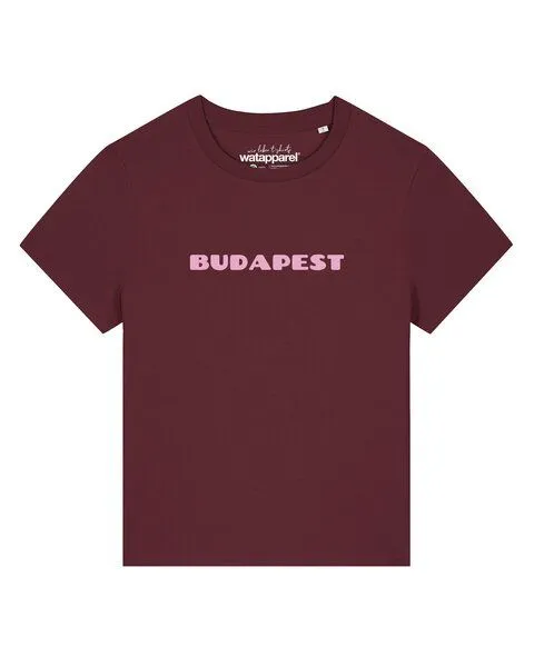 watapparel watapparel T-Shirt Frauen Budapest Flora, Burgundy, – Produktbild 1 von 3