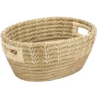 El Puente El Puente Korb mit Griffen "Schmetterling" | Fair Trade & Handmade aus Bangladesch, Natur,weiß, – Produktbild 1 von 1
