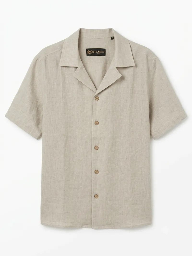 De IONESCU De IONESCU Herren vegan Hemd Von Godeanu, Beige, – Produktbild 1 von 2