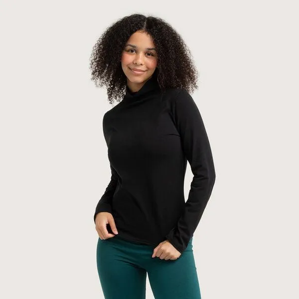 Frija Omina Frija Omina Bio-Rollkragen-Shirt Rolli, Schwarz, – Produktbild 1 von 3