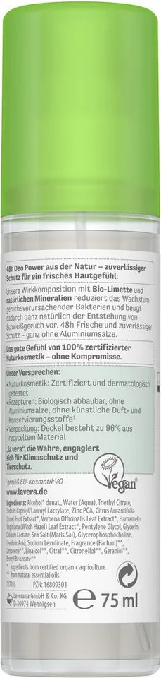 lavera lavera Deospray Refresh mit Limette – Produktbild 6 von 6