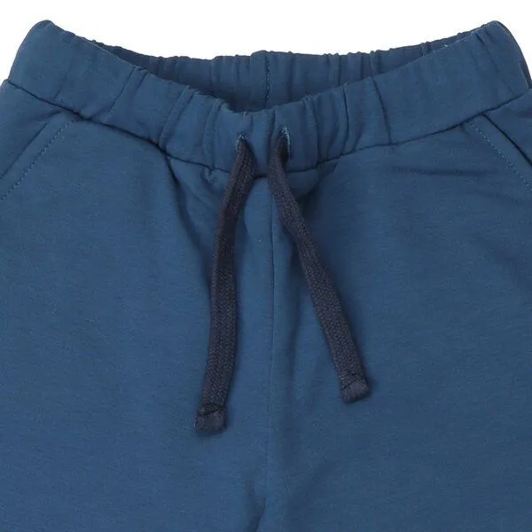 Walkiddy Walkiddy Navy Wide Leg Pants - GOTS-zertifizierte Bio-Baumwolle - Bequeme Kinderhose in leuchtendem Blau, Blau, – Produktbild 2 von 2