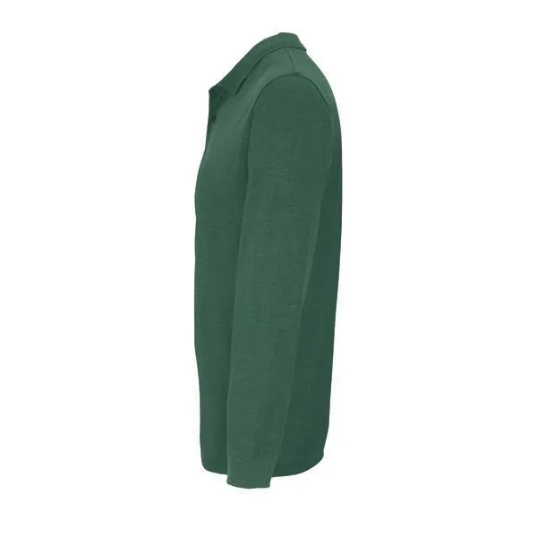 Sol's Sol's Unisex Langarm-Poloshirt, Bottle green, – Produktbild 3 von 3