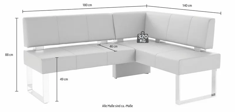 OTTO home Eckbank Rab, in 2 Breiten (180 oder 200 cm), Bezug in verschiedenen Qualitäten, Braun, – Produktbild 8 von 8