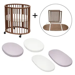 Stokke Stokke Sleepi Kinderbett- und Babybett-Komplettset - Warm Brown - Lavender – Produktbild 1 von 1