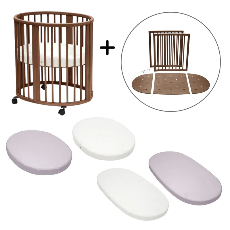 Stokke Stokke Sleepi Kinderbett- und Babybett-Komplettset - Warm Brown - Lavender, Warm brown - lavender, – Produktbild 1 von 1
