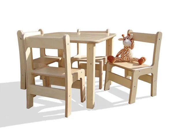 Die Schreiner Christoph Siegel Die Schreiner Christoph Siegel Kindersitzgruppe - Tisch und 4 Stühle – Produktbild 2 von 5