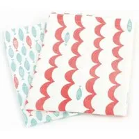 El Puente El Puente Geschirrtücher "Fish in the Sea", 2er-Set | Fair Trade & Handmade aus Indien – Produktbild 1 von 1