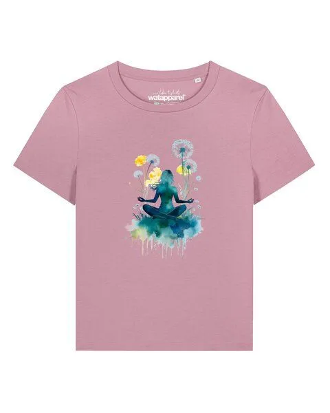 watapparel watapparel T-Shirt Frauen Yoga & Meditation, Lilac dream, – Produktbild 1 von 2