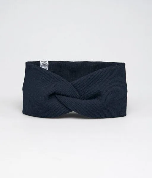 obumi obumi Stirnband Rippe Knot aus Bio Baumwolle, Navy, – Produktbild 2 von 2