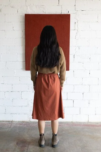 TIRALAHILACHA Tiralahilacha Galia midi skirt, Rot, – Produktbild 2 von 4