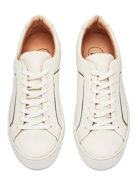 NINE TO FIVE NINE TO FIVE Laced Sneaker #Gracia rainbow line, Regenbogen, – Produktbild 3 von 4