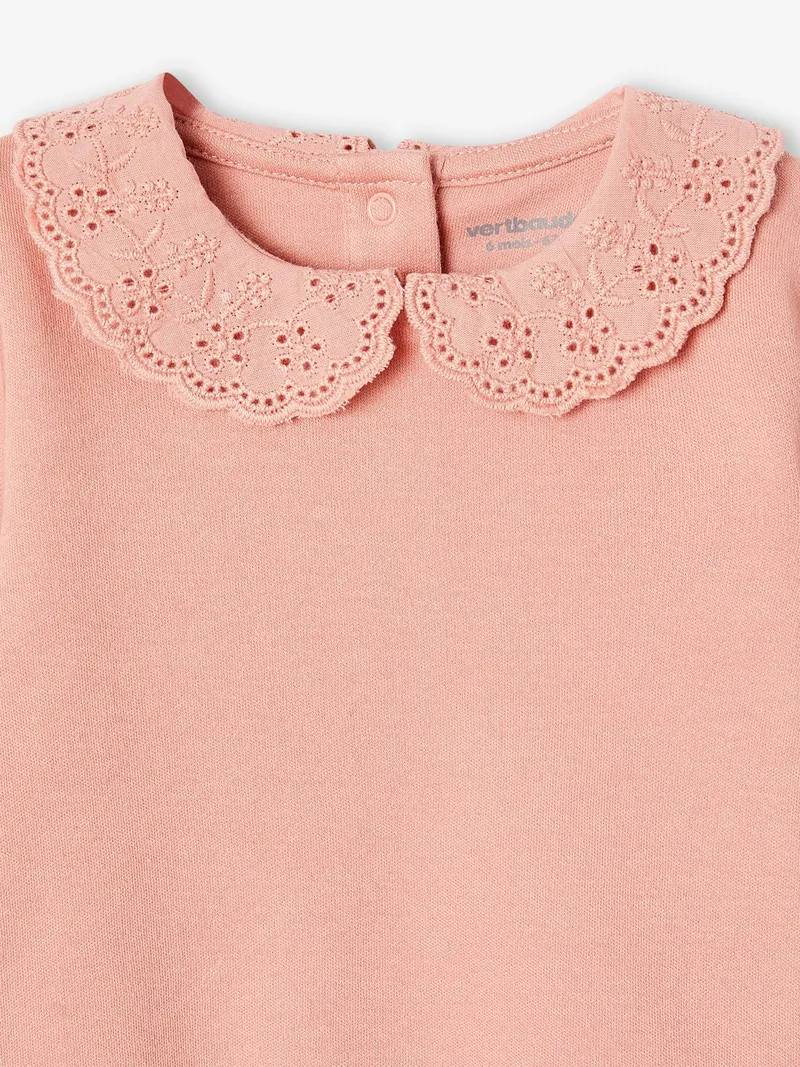 Vertbaudet Vertbaudet 2er-Pack Baby Shirtbodys mit langen Ärmeln, Rosa, – Produktbild 4 von 4