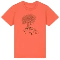 Life Tree Life-Tree Shirt aus Biobaumwolle Fairwear für Kids "Hanging On" in verschiedenen Farben, Peach, – Produktbild 1 von 1