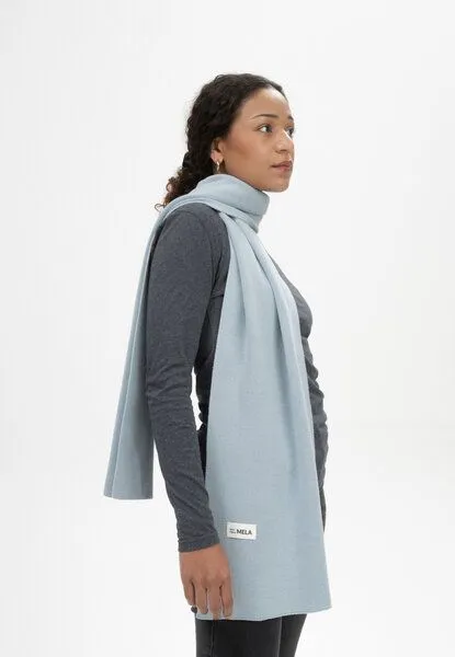 MELA MELA Bundle Feinstrick Mütze HIMMAT + Jacquard Schal ASMEE, Cloudy blue, – Produktbild 4 von 4