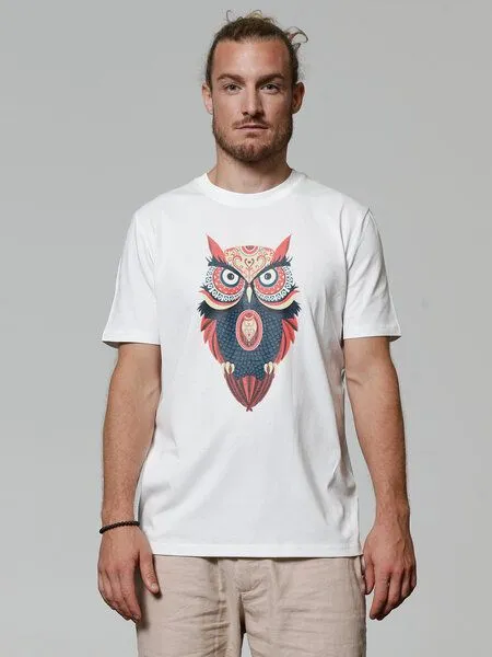 watapparel watapparel T-Shirt Unisex Colorful Owl, Off white, – Produktbild 2 von 4