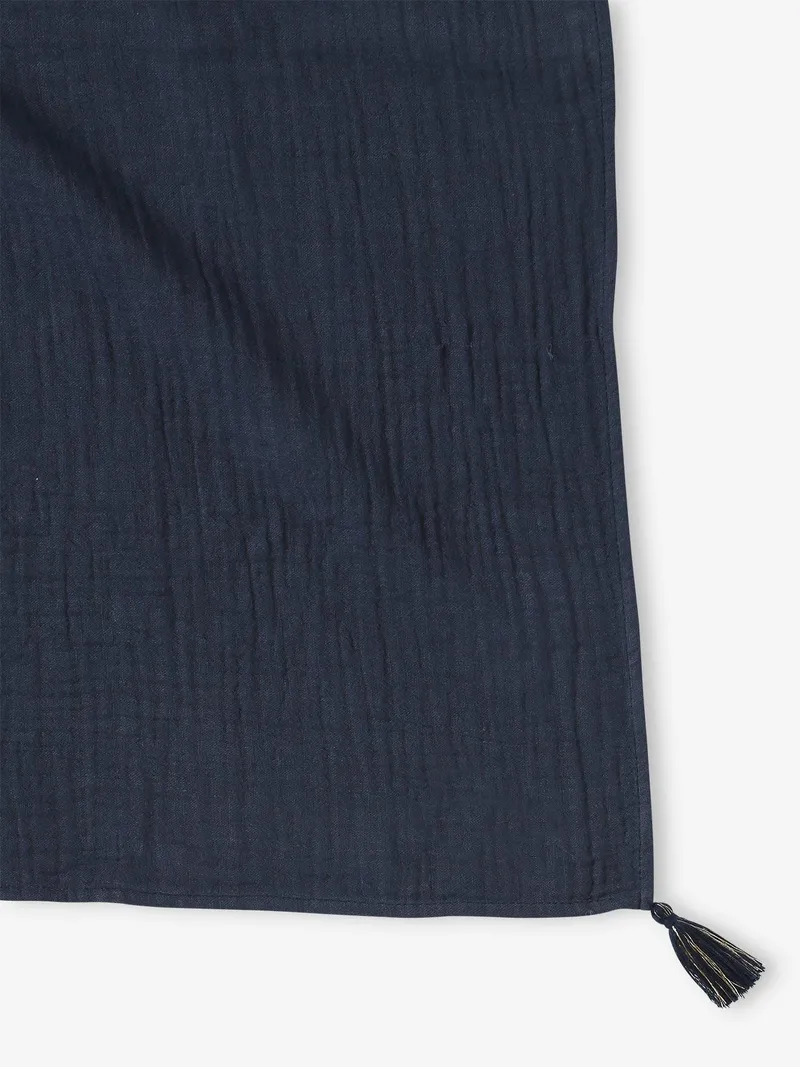 Vertbaudet Mädchen Halstuch mit Pompons personalisierbar, Marine, – Produktbild 3 von 3