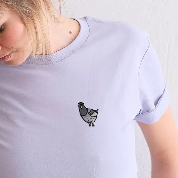 LIGARTI Besticktes T-Shirt – Claude die Taube – LIGARTI Tiermanufaktur, Terracotta, – Produktbild 4 von 4