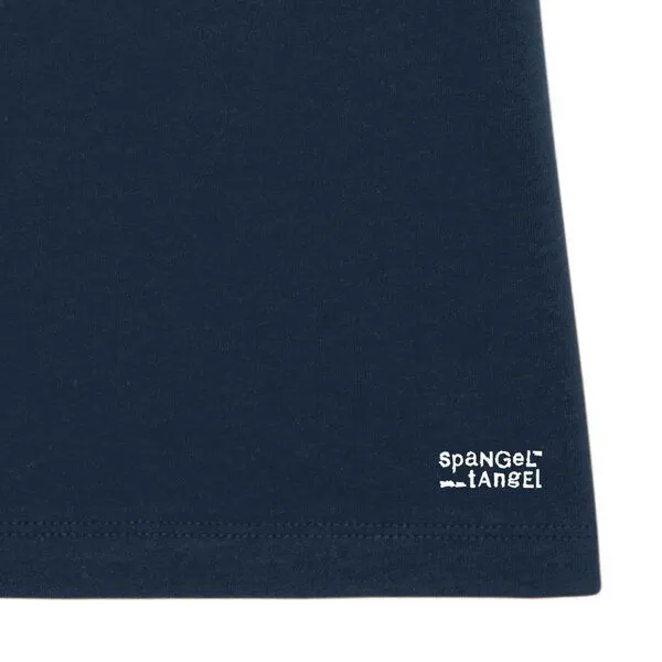 Spangeltangel Spangeltangel T-Shirt bedruckt, "Clownfisch", nachhaltig, Biobaumwolle, Brustprint, Damen, Kurzarmshirt, Damenshirt, Frauen, bio, Navy, – Produktbild 3 von 3
