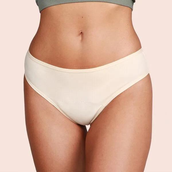 Taynie Leichte Periodenunterwäsche - Biozidfrei - 60°C - Taynie Brazilian, Beige, – Produktbild 1 von 4
