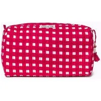 KIKOONI KIKOONI handgefertigte Kosmetiktasche "HAPPY CHECKS", Pink, – Produktbild 1 von 1