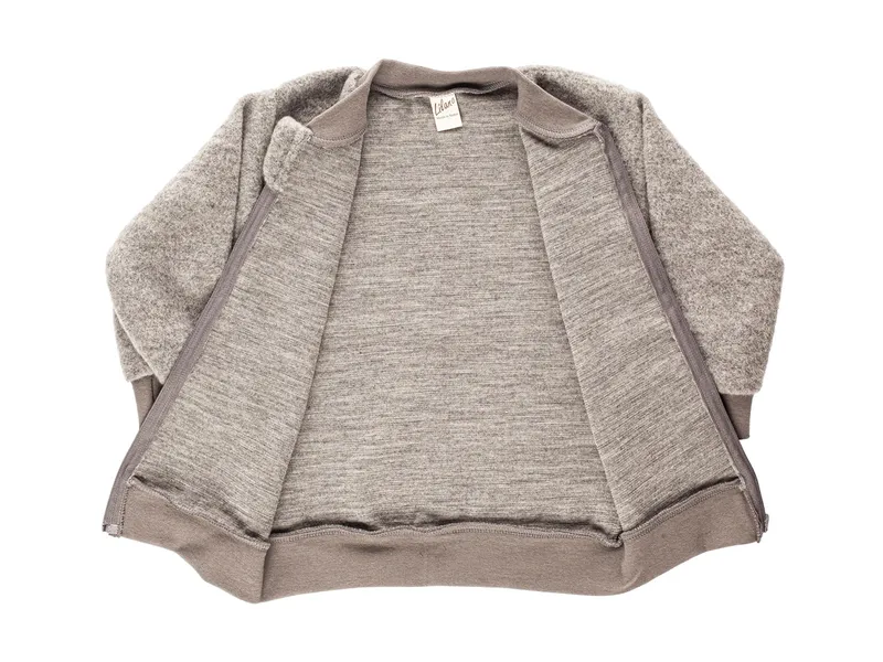 Lilano Lilano Baby und Kinder Jacke Wollfrottee grau Gr.74/80, Grau, – Produktbild 2 von 2