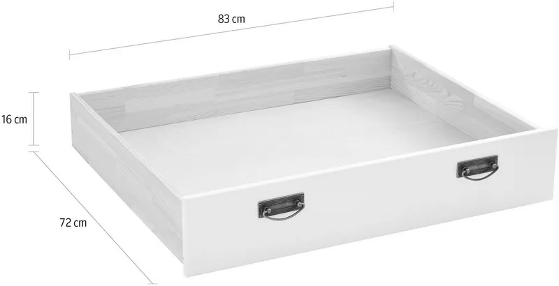 OTTO home Schubkasten Konrad, Massivholz, Landhausstil, FSC®, aus massiver Kiefer, FSC®-zertifiziert, Weiß, – Produktbild 4 von 5